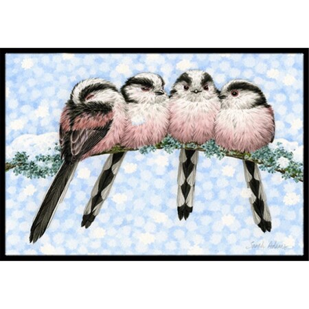 Carolines Treasures Roosting Long Tailed Tits Indoor or Outdoor Mat- 24 x 36 ASA2169JMAT